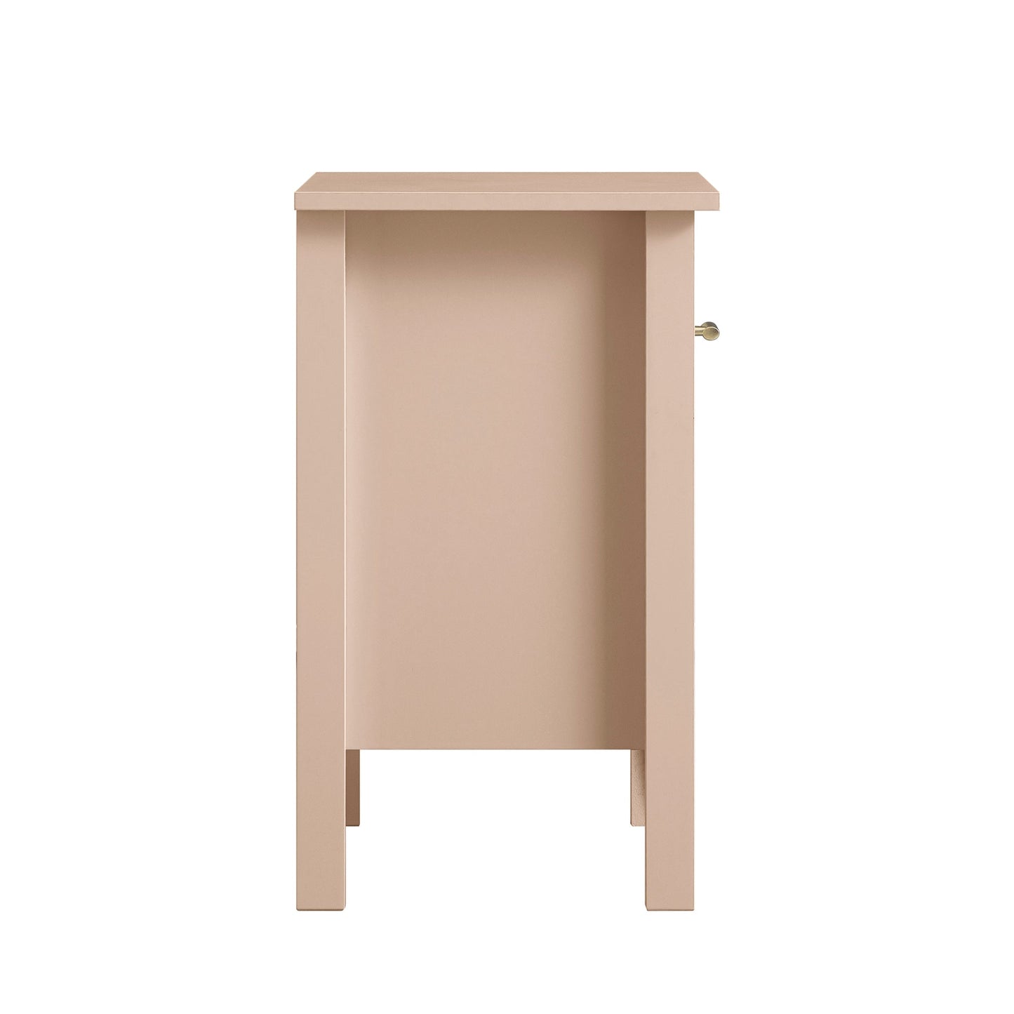Oakham 1-Drawer Bedside Table, Nude Pink