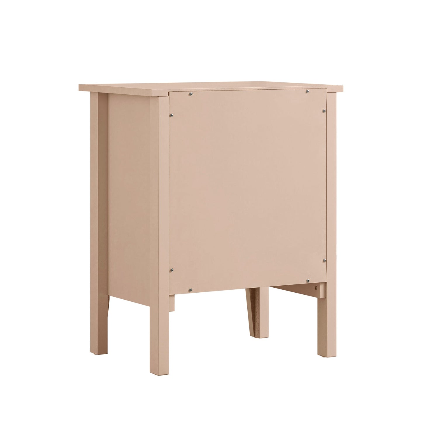 Oakham 1-Drawer Bedside Table, Nude Pink