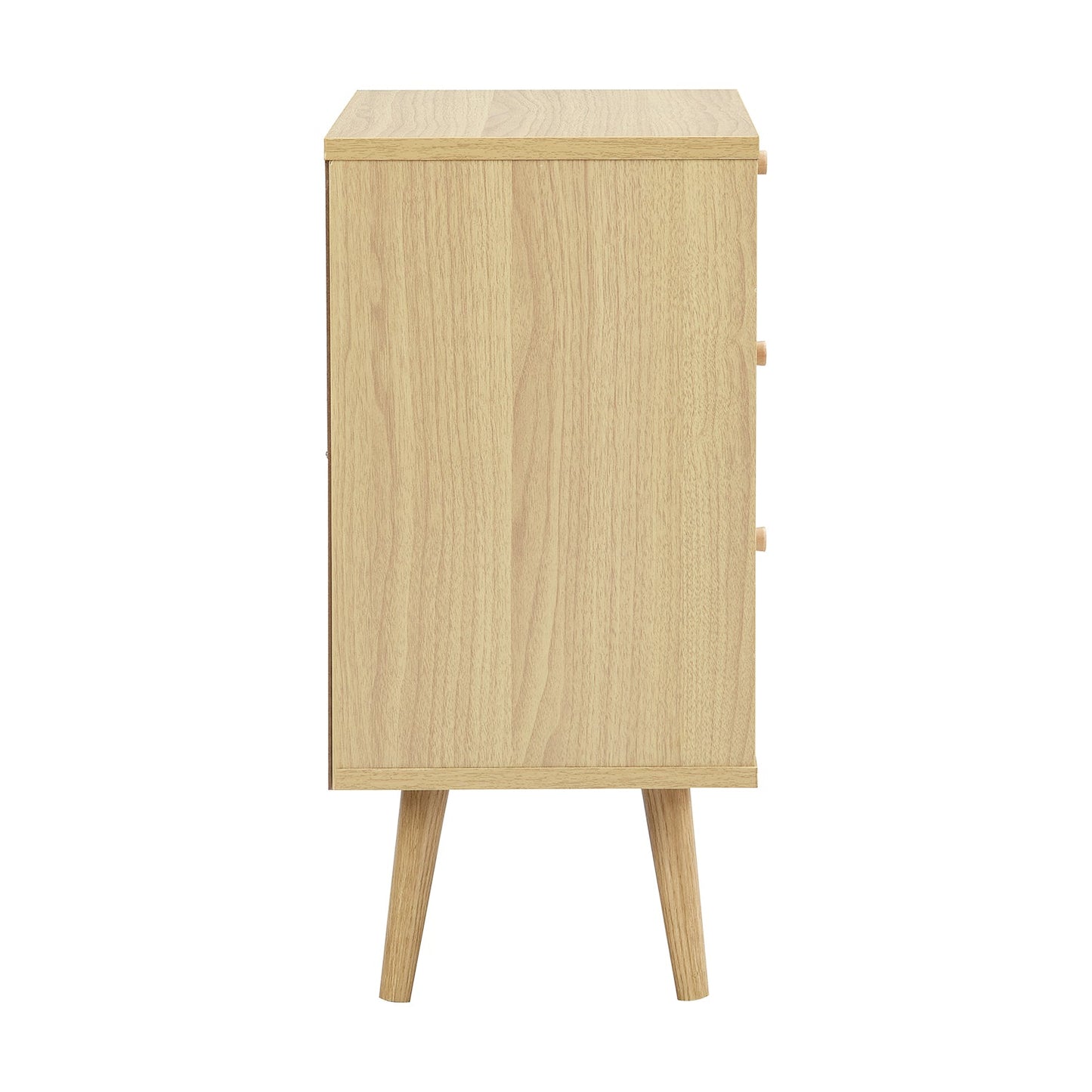Anya Woven Rattan 3-Drawer Bedside Table in Natural Colour