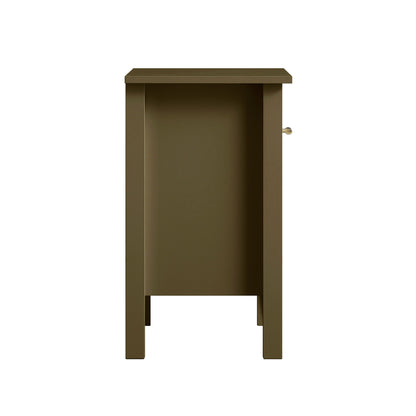 Oakham 1-Drawer Bedside Table, Olive Grove