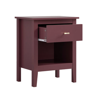 Oakham 1-Drawer Bedside Table, Wild Cherry