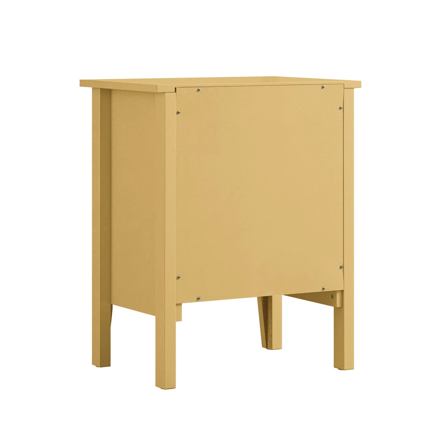 Oakham 1-Drawer Bedside Table, Rattan Yellow