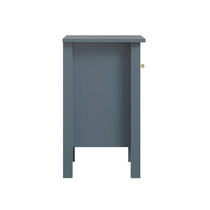 Oakham 1-Drawer Bedside Table, Stormy Blue