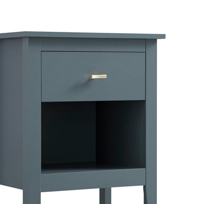 Oakham 1-Drawer Bedside Table, Stormy Blue