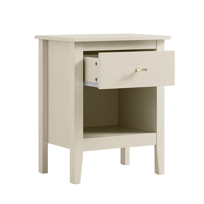 Oakham 1-Drawer Bedside Table, Shaded White