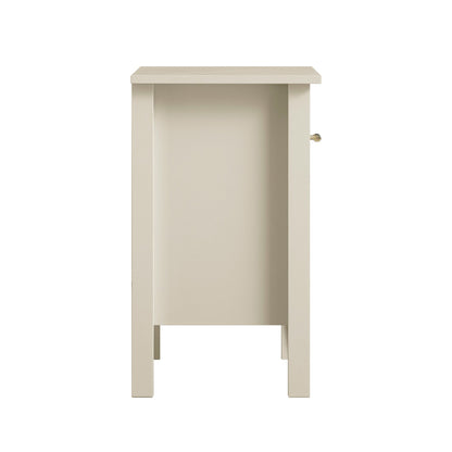 Oakham 1-Drawer Bedside Table, Shaded White