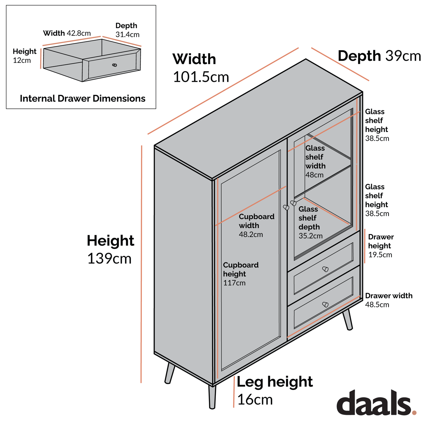 Frances Woven Rattan Display Cabinet, Black