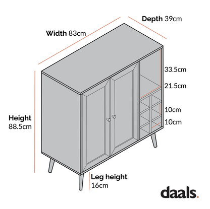 Frances Woven Rattan Drinks Cabinet, White