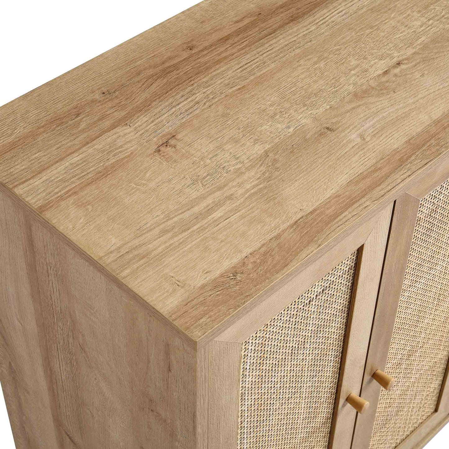 Frances Woven Rattan Drinks Cabinet, Natural