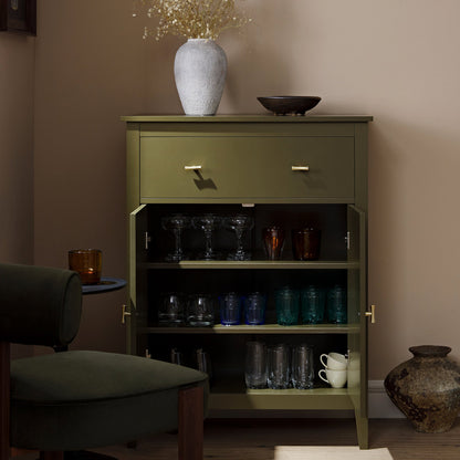 Oakham Small Sideboard with Drawer, Olive Grove