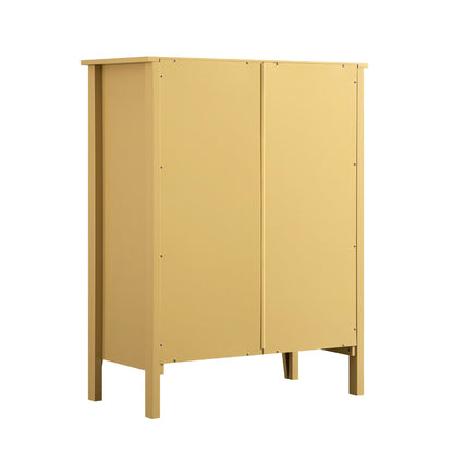 Oakham Small Sideboard with Drawer, Rattan Yellow