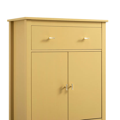 Oakham Small Sideboard with Drawer, Rattan Yellow