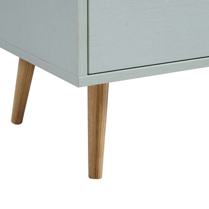 Anya Woven Rattan Chest of 3 Drawer in Mint Colour