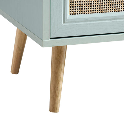 Frances Woven Rattan Chest of 6 Drawers, Mint