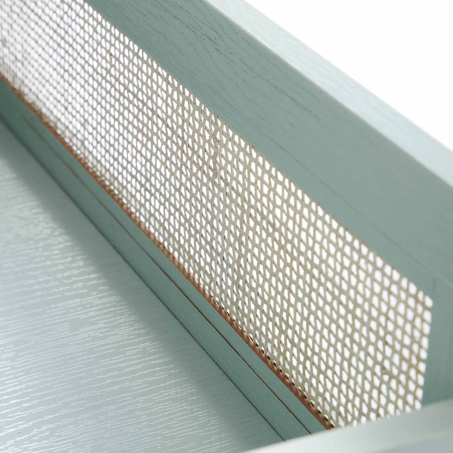 Frances Woven Rattan Chest of 6 Drawers, Mint