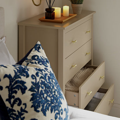 Oakham Chest of 4 Drawers, Deep Greige