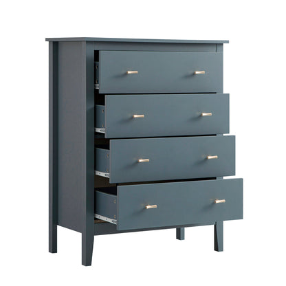 Oakham Chest of 4 Drawers, Stormy Blue