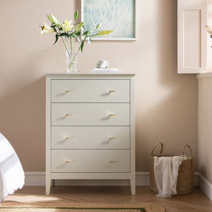 Oakham Chest of 4 Drawers, Shaded White