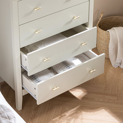 Oakham Chest of 4 Drawers, Shaded White