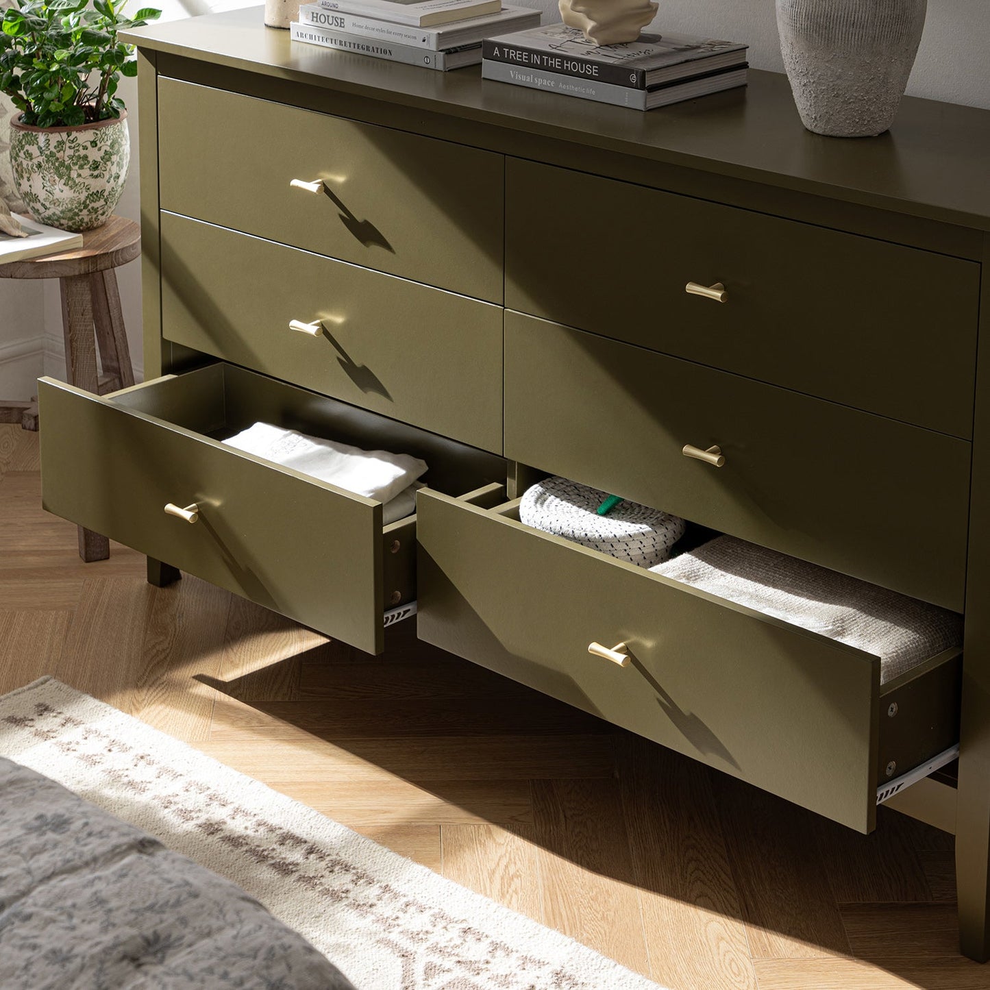 Oakham Chest of 6 Drawers, Olive Grove