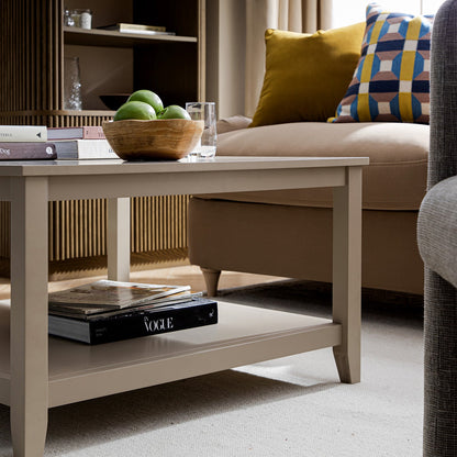 Oakham 80cm Square Coffee Table, Deep Greige