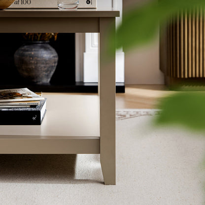 Oakham 80cm Square Coffee Table, Deep Greige