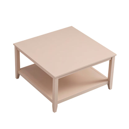 Oakham 80cm Square Coffee Table, Nude Pink