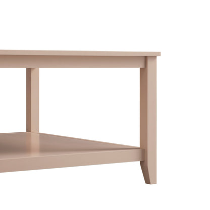 Oakham 80cm Square Coffee Table, Nude Pink