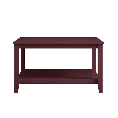 Oakham 80cm Square Coffee Table, Wild Cherry