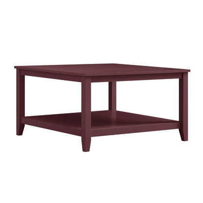Oakham 80cm Square Coffee Table, Wild Cherry