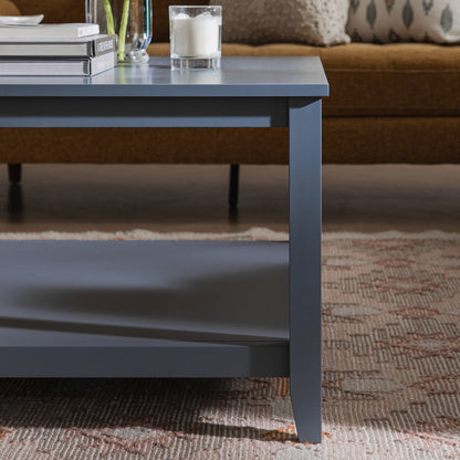 Oakham 80cm Square Coffee Table, Stormy Blue