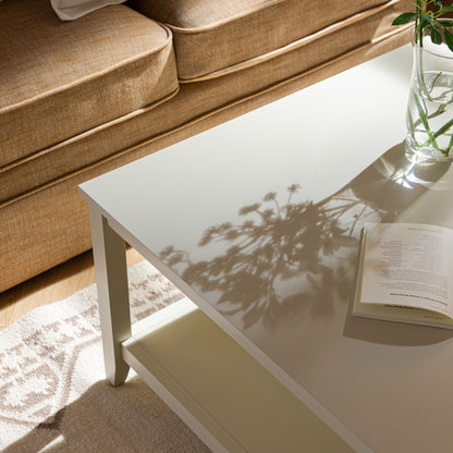Oakham 80cm Square Coffee Table, Shaded White