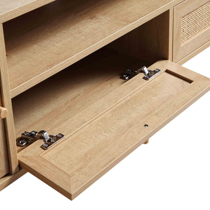 Frances Woven Rattan 200cm Wide TV Unit, Natural