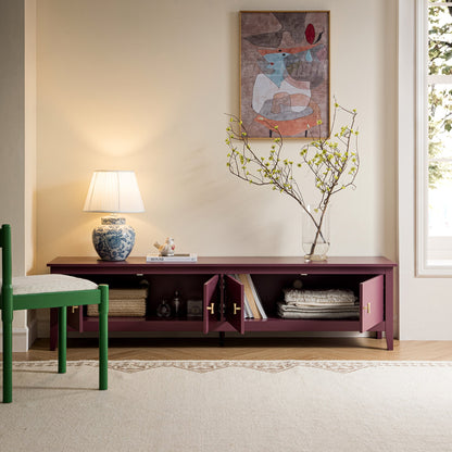 Oakham 180cm Wide TV Unit, Wild Cherry