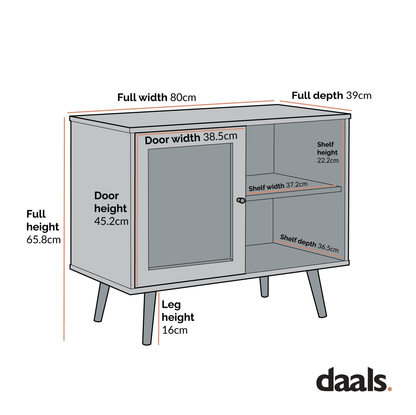 Frances Woven Rattan 1-Door Cabinet in Natural