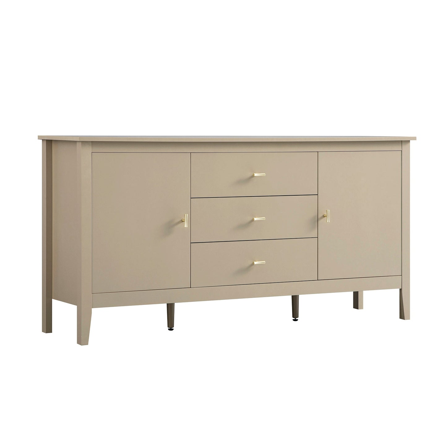 Oakham Wide Sideboard with Drawers, Deep Greige