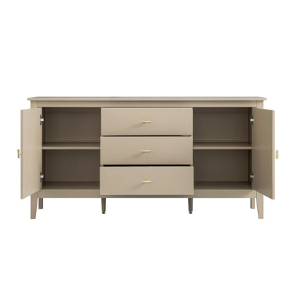 Oakham Wide Sideboard with Drawers, Deep Greige