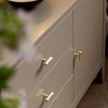 Oakham Wide Sideboard with Drawers, Deep Greige