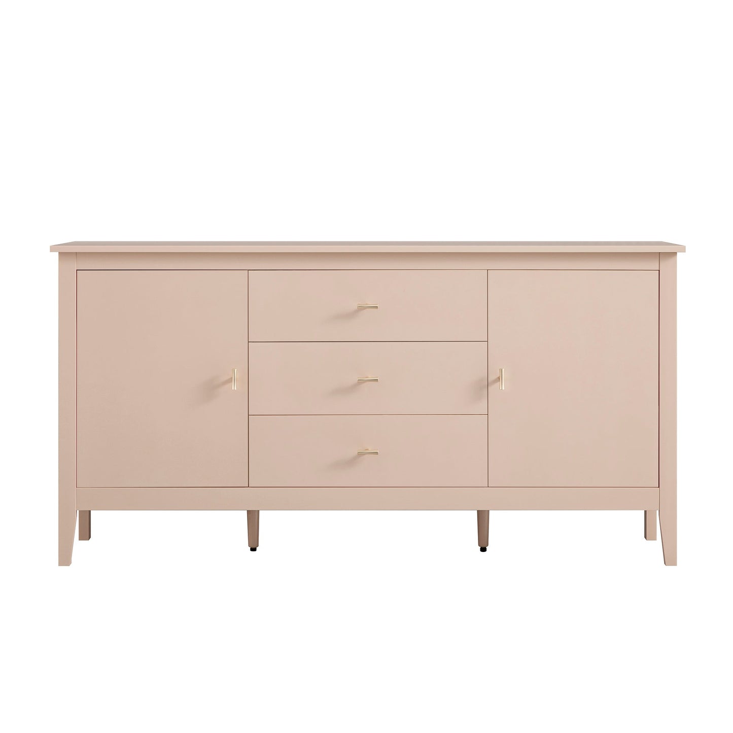 Oakham Wide Sideboard with Drawers, Nude Pink