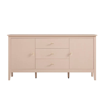Oakham Wide Sideboard with Drawers, Nude Pink