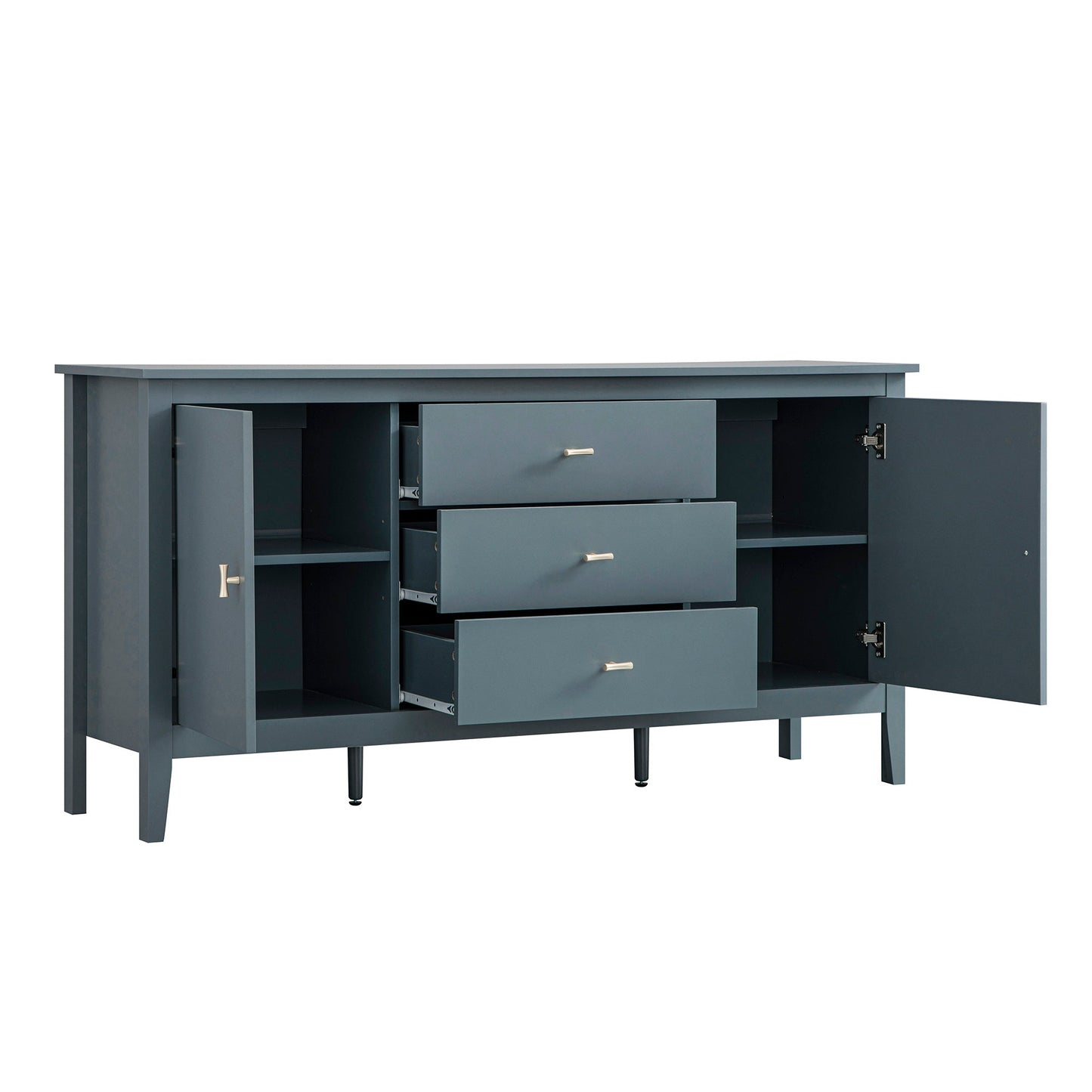 Oakham Wide Sideboard with Drawers, Stormy Blue
