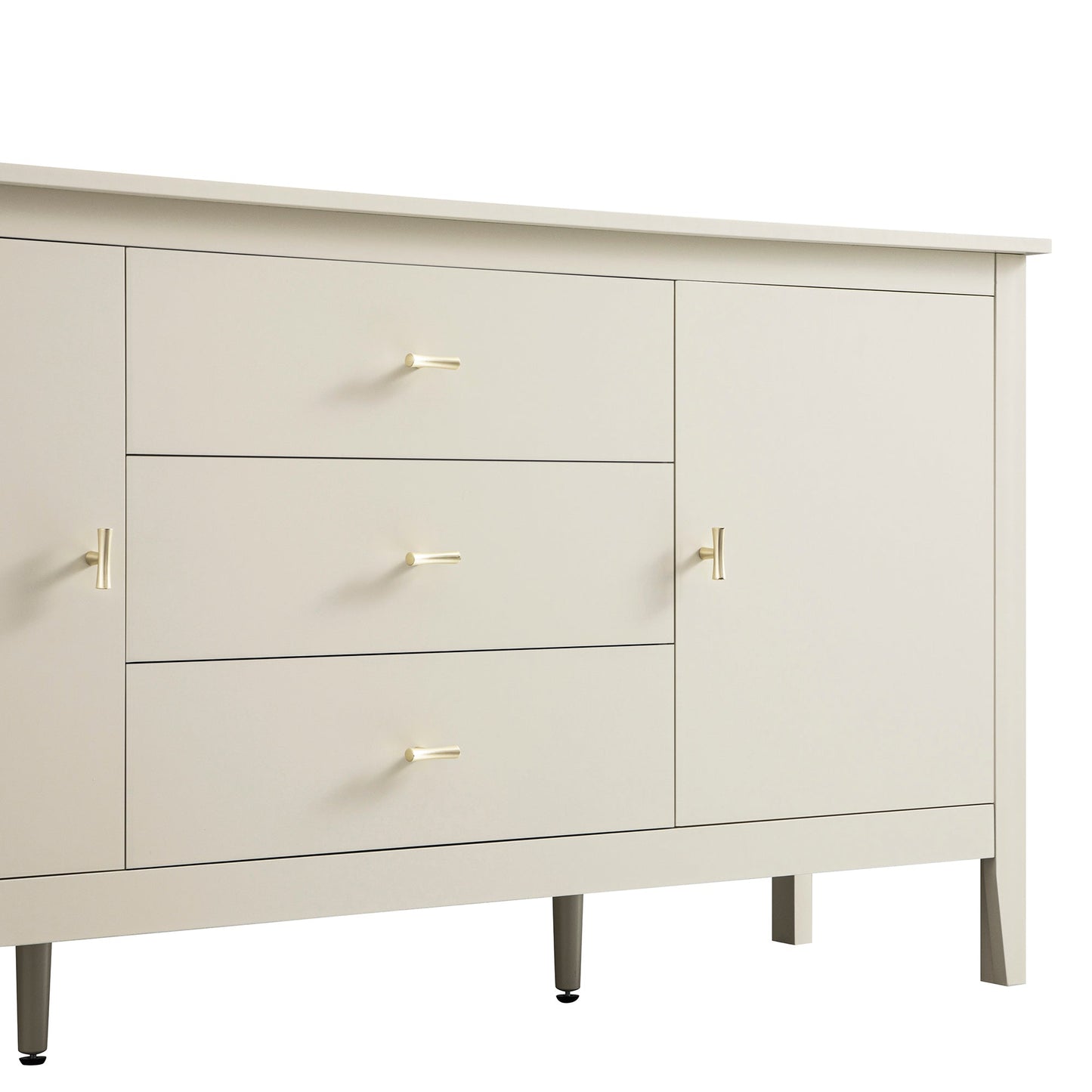 Oakham Wide Sideboard with Drawers, Shaded White