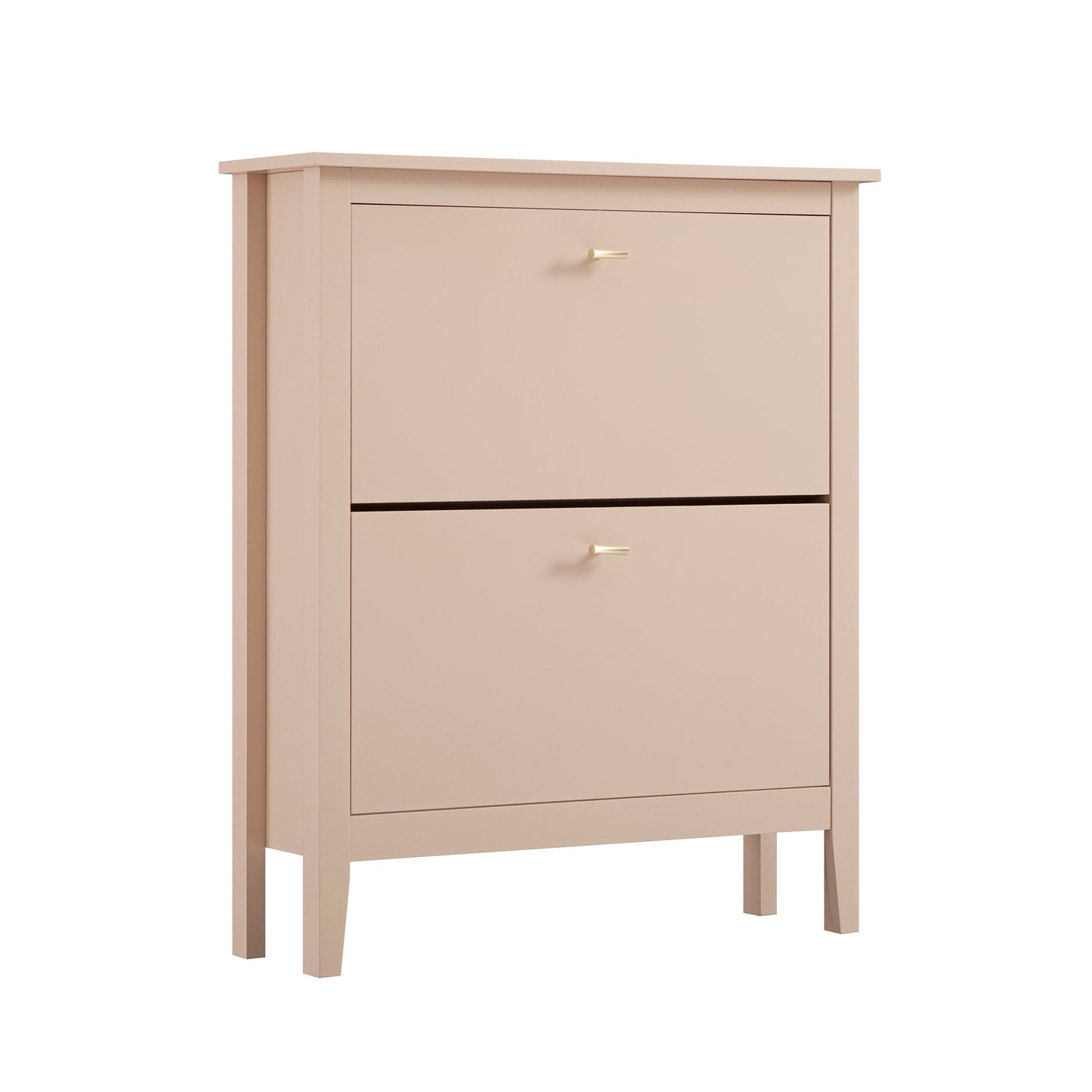 Oakham 2-Tier Shoe Cabinet, Nude Pink