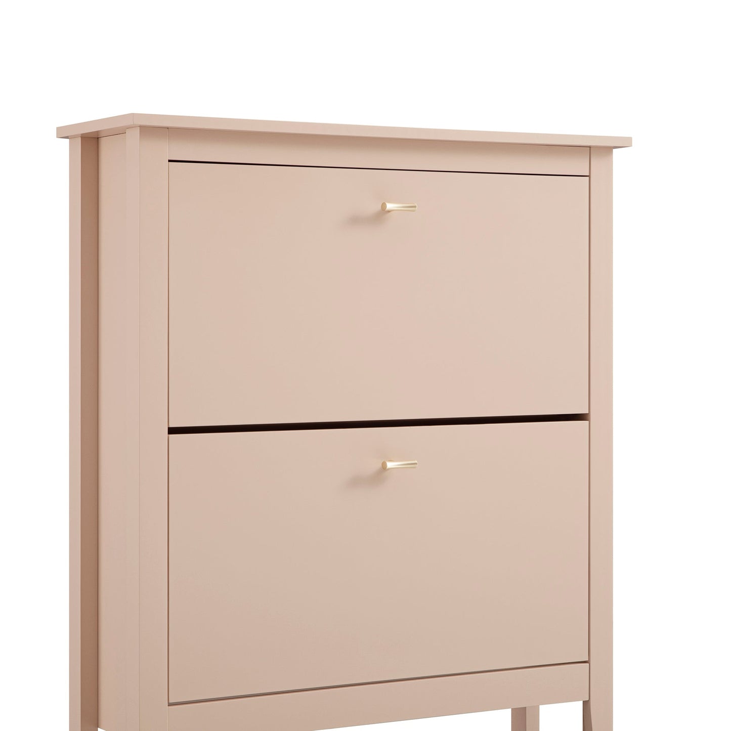 Oakham 2-Tier Shoe Cabinet, Nude Pink