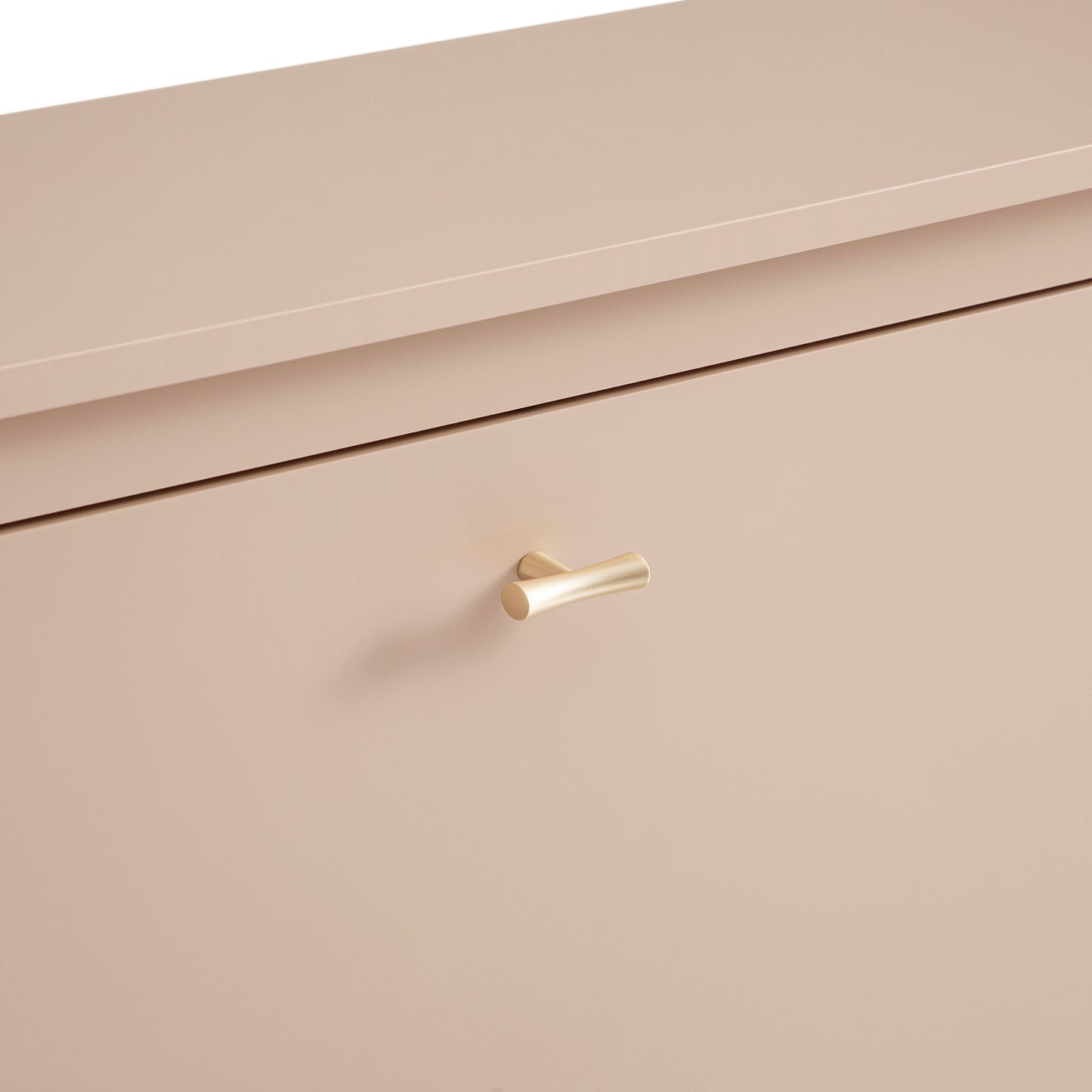 Oakham 2-Tier Shoe Cabinet, Nude Pink