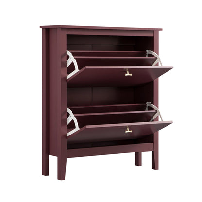 Oakham 2-Tier Shoe Cabinet, Wild Cherry