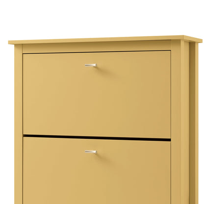 Oakham 2-Tier Shoe Cabinet, Rattan Yellow