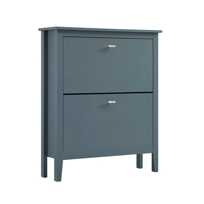 Oakham 2-Tier Shoe Cabinet, Stormy Blue