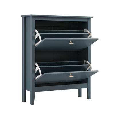 Oakham 2-Tier Shoe Cabinet, Stormy Blue