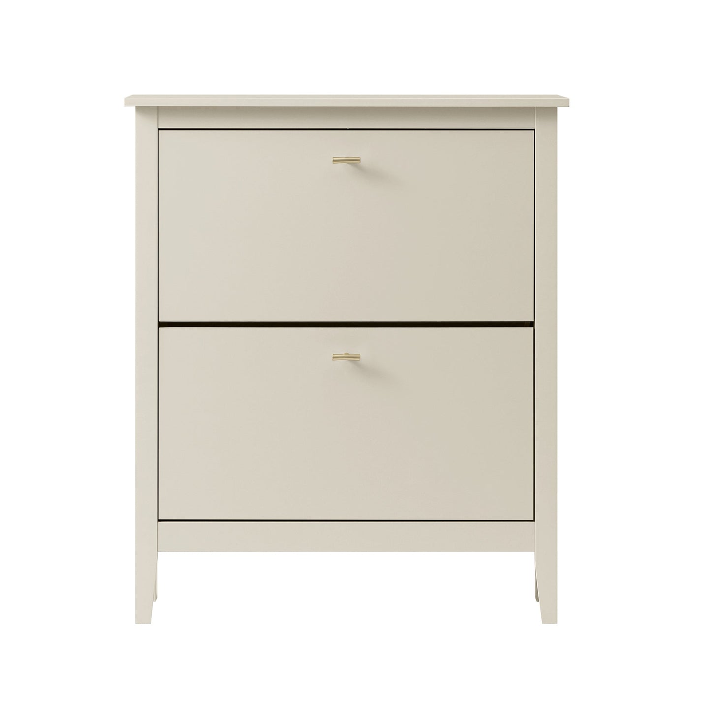 Oakham 2-Tier Shoe Cabinet, Shaded White